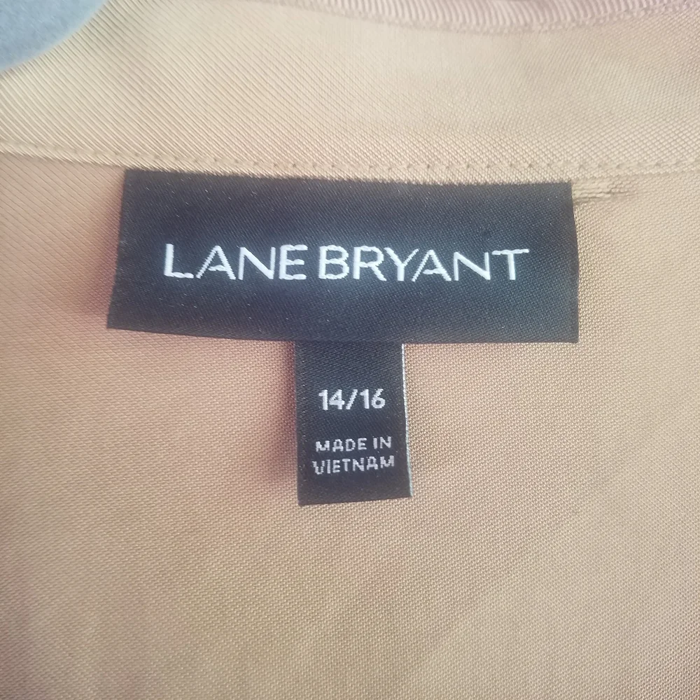 Lane Bryant Tan Trench Coat Tie Waist (Imperfection) | Transitional Trench Coat - Picture 9 of 10